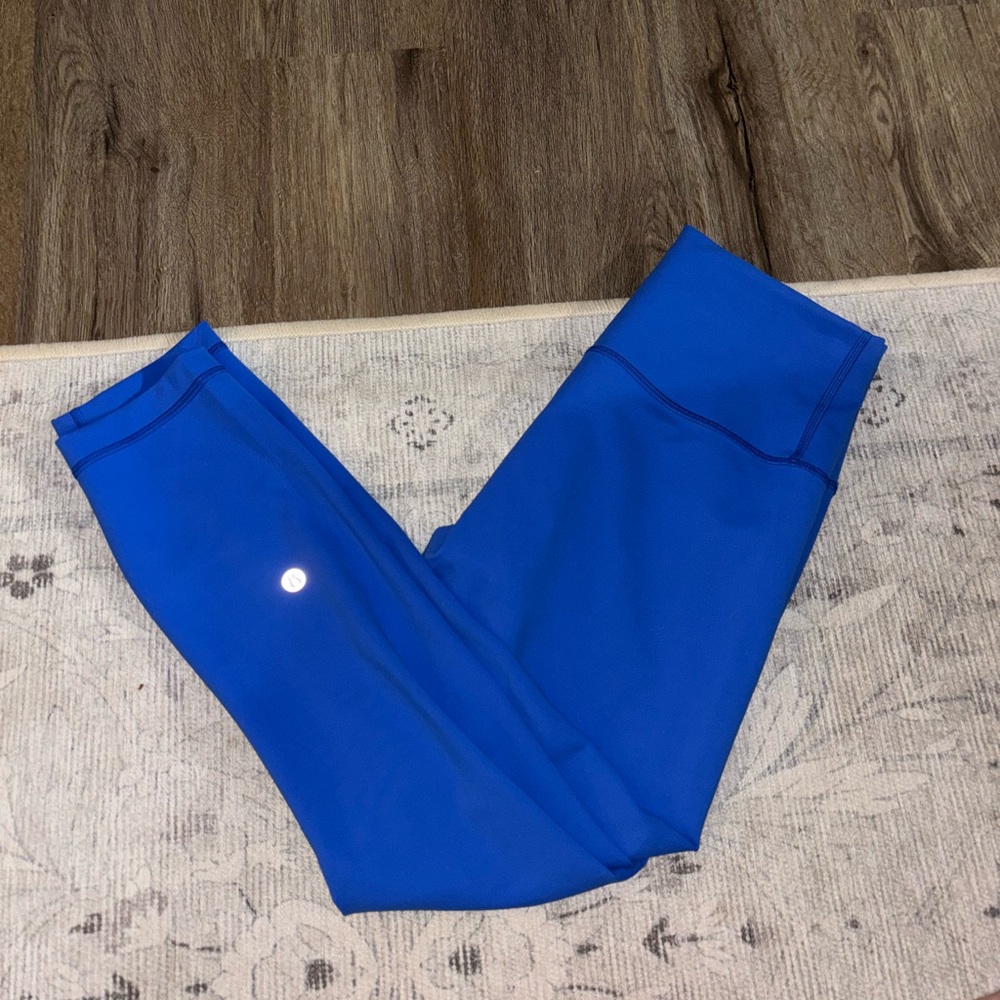 Lululemon Athletica wunder train 23” leggings in cobalt blue